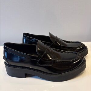 Zara Chunky Black Loafers